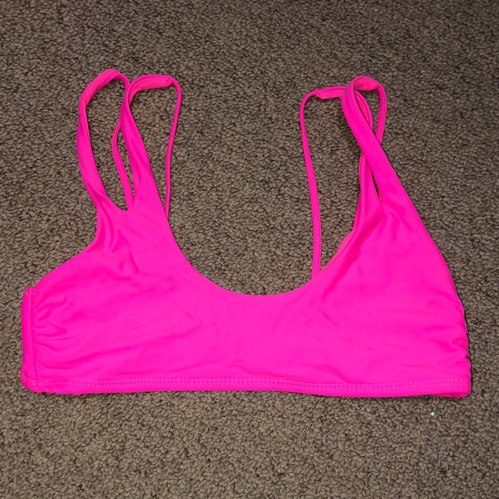 Bright pink bathing suit top